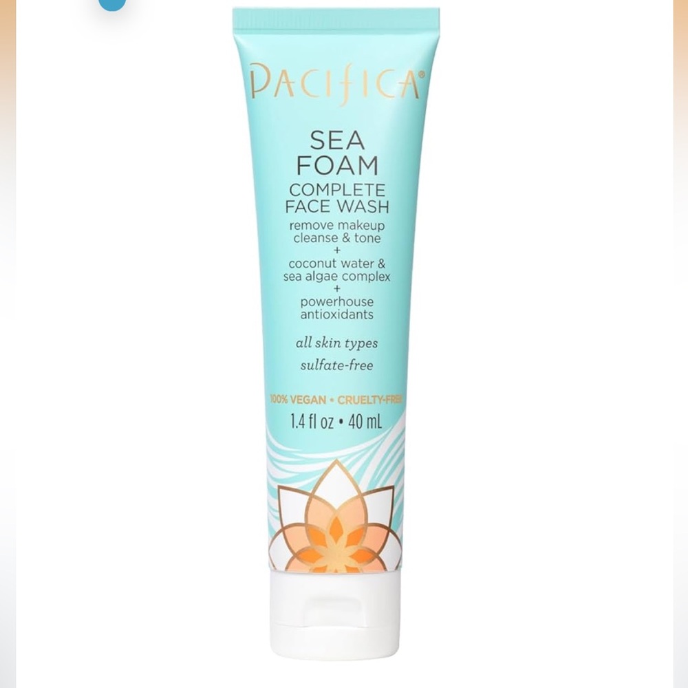 Pacifica Face Wash Sea Foam Travel Size Daily Gentle Foaming Cleanser 1.4 fl oz